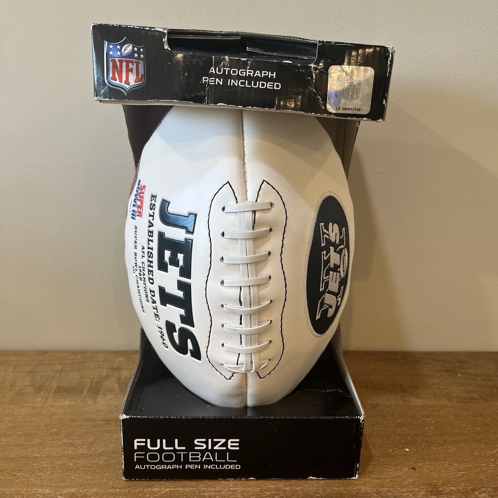 NFL New York Jets Full Size Autograph Ready Football w/ Box Officially Licensed